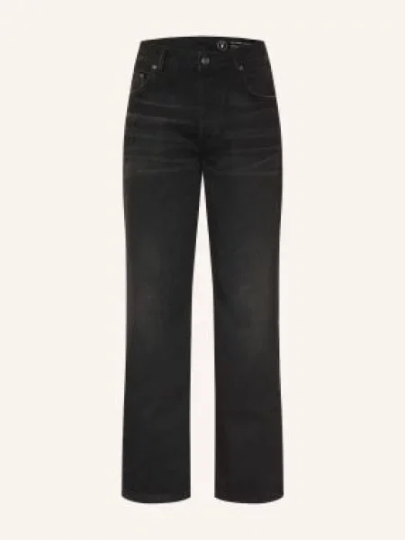 Allsaints Jeansy O Luźnym Prostym Kroju schwarz czarne