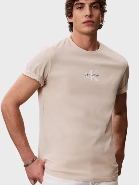 Футболка Calvin Klein Jeans бежевая