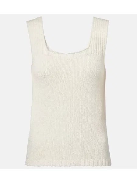 Top Khaite tricotate alb