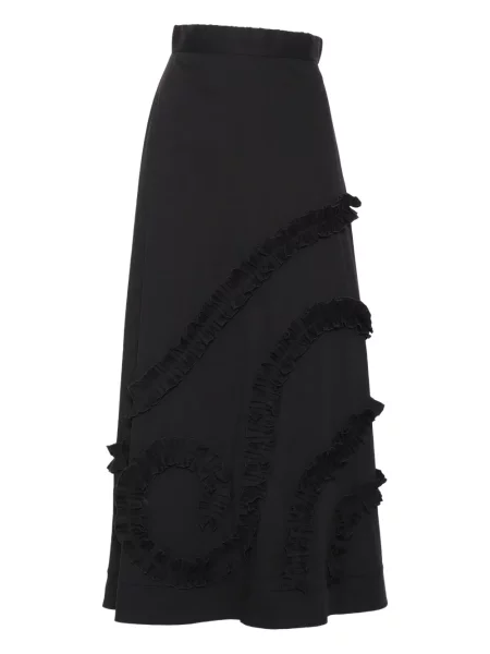 Fusta plisata Clips plisată până la genunchi negru