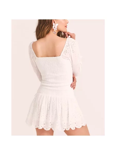 Sukienka mini Loveshackfancy biała