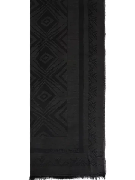 Fular Alberta Ferretti cu imagine cu imprimeu geometric negru