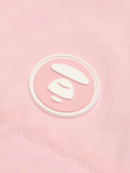 Geacă Aape By A Bathing Ape cu glugă cu autograf roz