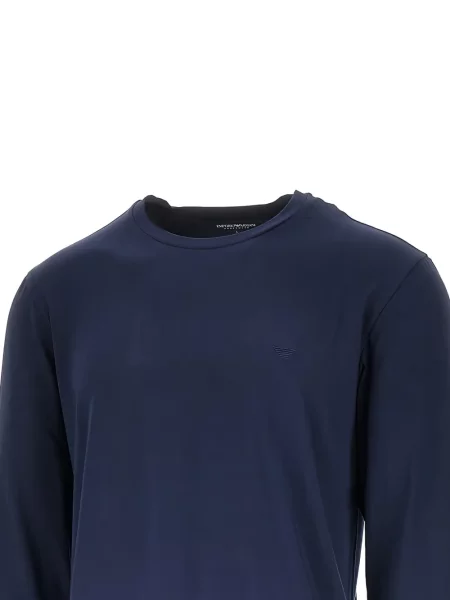 Μακρύς μπλούζα Ea7 Emporio Armani μπλε