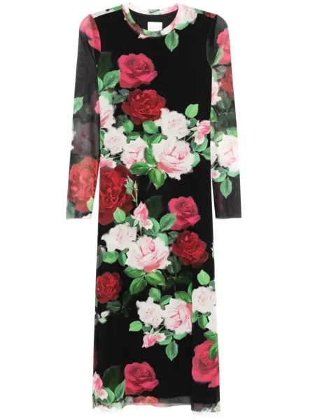 Мрежеста костюм рокля Johnny Was черно