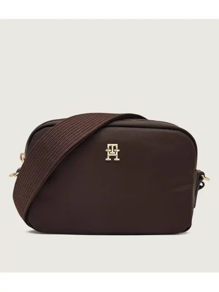 TOMMY HILFIGER Geantă de umăr POPETTE ciocolatiu maro