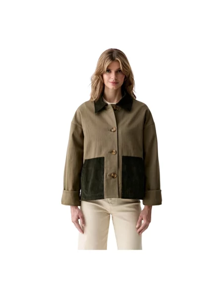 Barbour kurtka przejściowa z bawełną Cloverdale zielona
