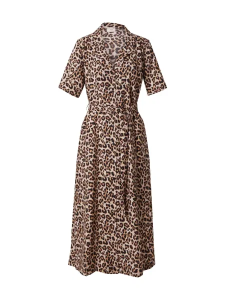 JDY Rochie tip bluză JDYHOLLY maro cămilă / ecru negru