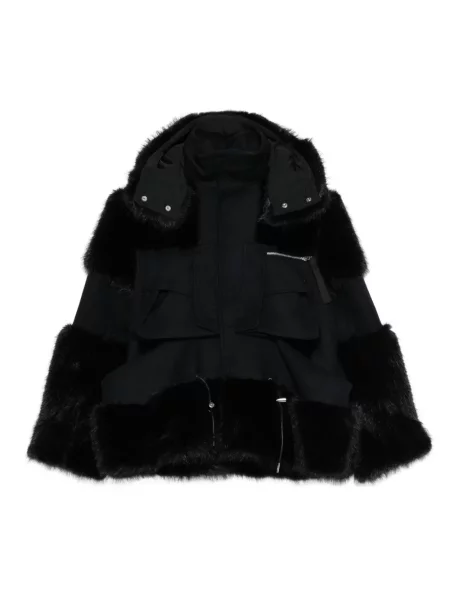 Geacă Sacai cu glugă negru