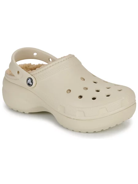 Klasične gležnjarji Crocs s platformo bež