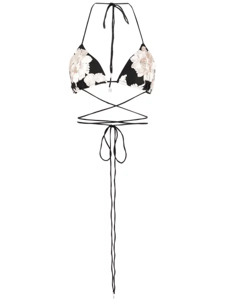 Sutien Rotate cu model floral cu gât halter