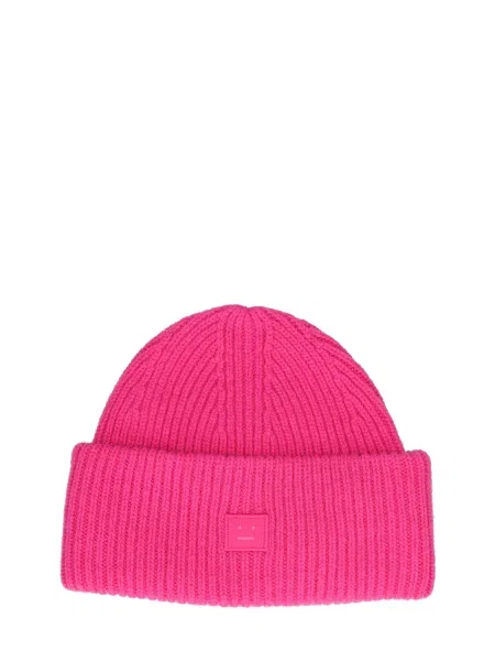 Vlnená čiapka Acne Studios modrá