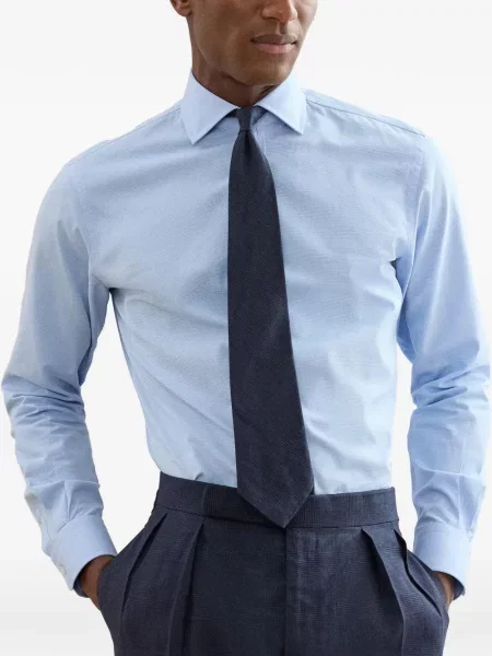 Καρό πουκάμισο Ralph Lauren Purple Label υφαίνω διαγωνίως μπλε