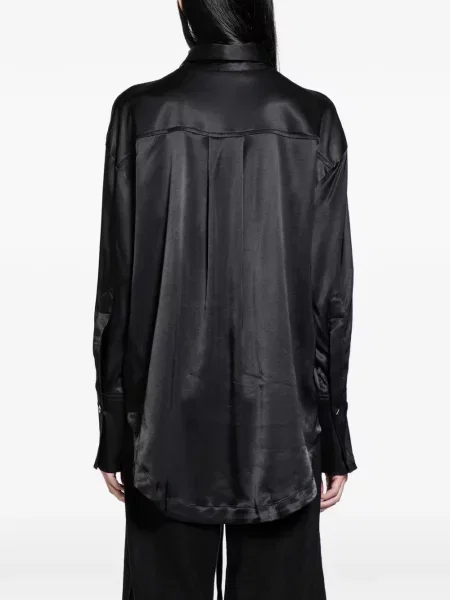 Cămașă Thom Krom din satin negru