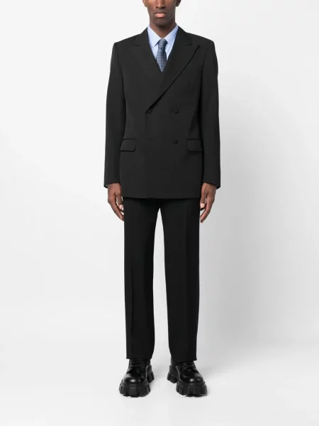 Vlněné dvouřadé sako Lanvin černé