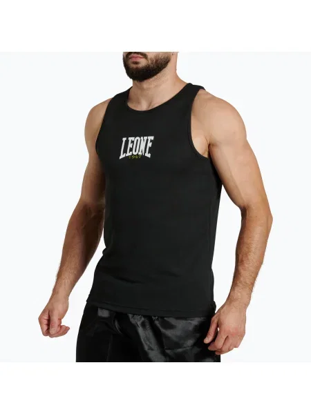 Майка для тренувань LEONE Color Block tank black чорна
