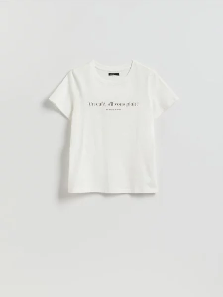 Reserved Tricou cu imprimeu alb