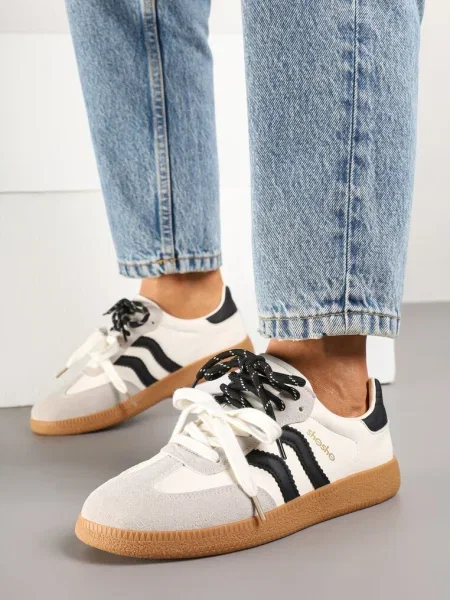 Sneakers Zarinoa Bej cu negru