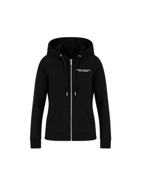 Sweter Armani Exchange z kapturem czarny