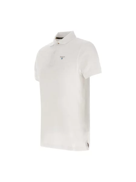 Barbour Polo Tartan Tailored Fit biały