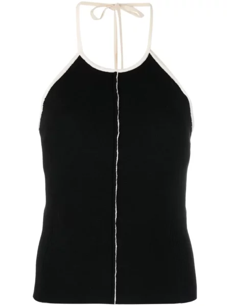 Top Sunnei tricotate cu gât halter negru