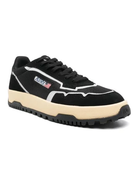 Sneakersy Autry zamszowe z siateczki czarne