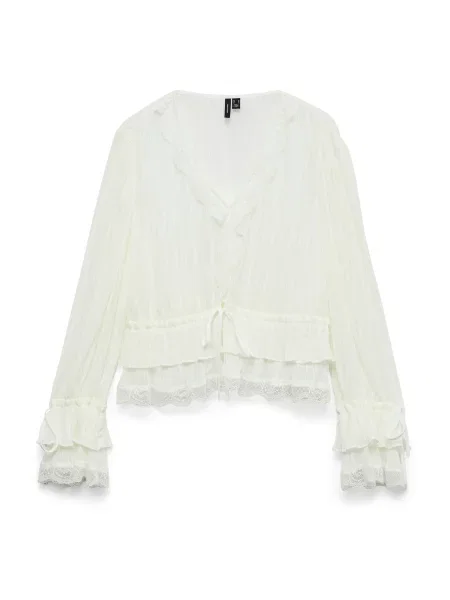 VERO MODA Halenka VMFELINE přírodní bílá