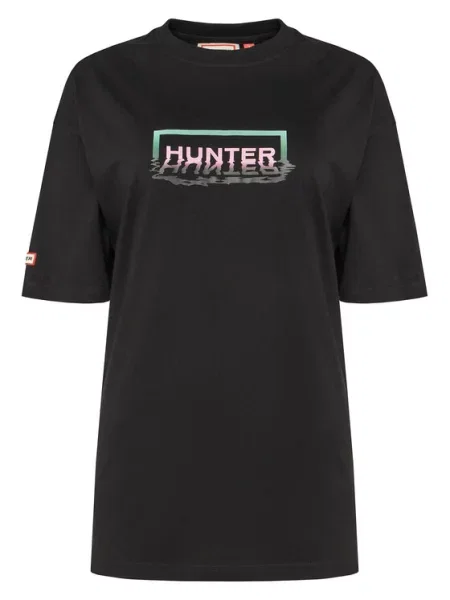 Hunter Футболка Abele UNISEX Regular Fit чорний