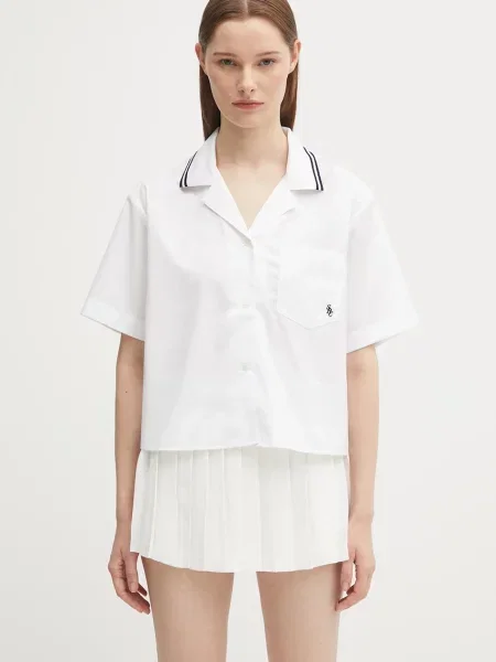 Sporty & Rich cămașă din Src Sailor cu guler clasic relaxed alb