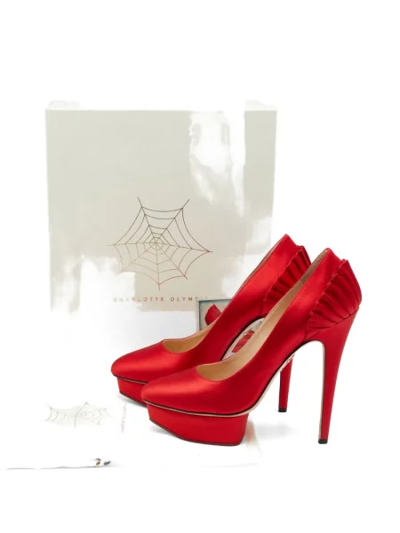 Pantofi cu toc Charlotte Olympia roșu