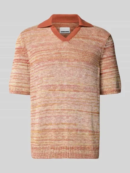 Koszulka polo o kroju regular fit z czystej bawełny ekologicznej model YARNMIX' Armedangels pomarańczowe