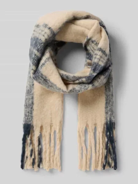 Szal z wystrzępieniami model ‘ALONE’ Ichi beżowa