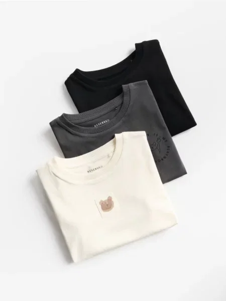 Reserved Tricou din 3 bucăți gri-închis gri