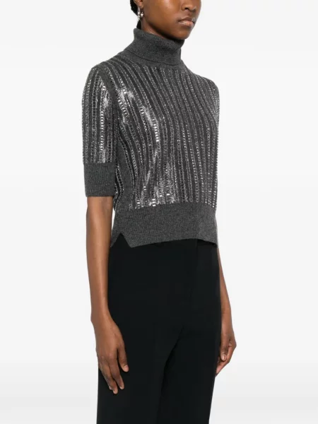 Pulover Ermanno Scervino cu paiete gri
