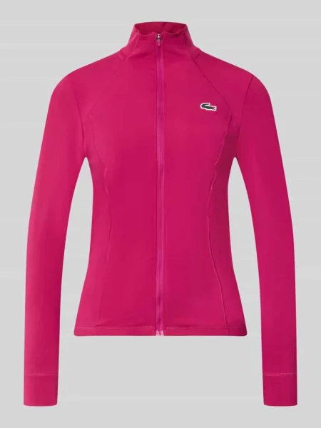 Kurtka treningowa o kroju slim fit z naszywką z logo Lacoste Sport