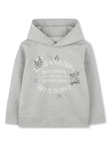 Bluza z kapturem dziecięca Zadig & Voltaire szara