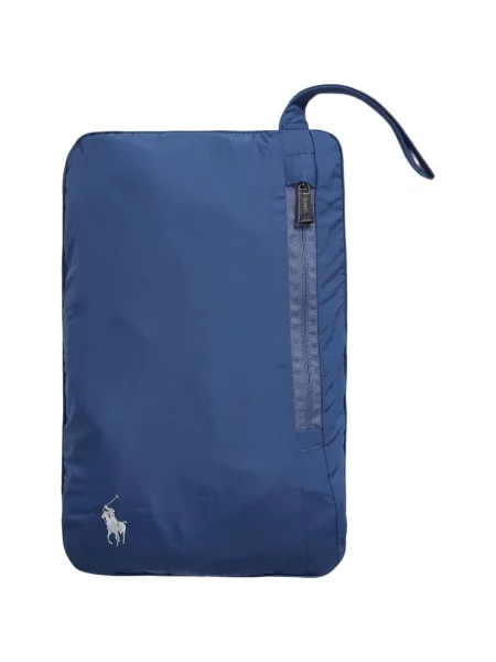 Tricou polo Polo Ralph Lauren cu glugă cu blană cu broderie roșu
