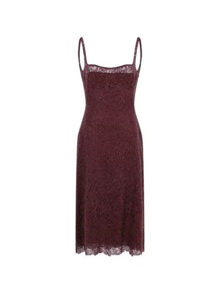 Rochie midi Ermanno Scervino din dantelă roșu