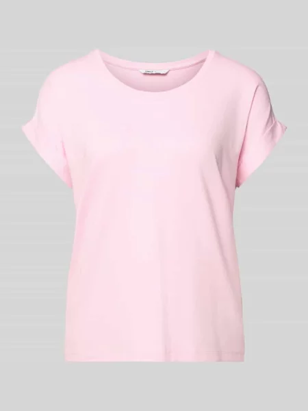 T-shirt o kroju regular fit z mieszanki model „MOSTER” Only różowa