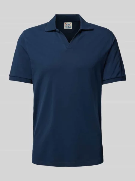 Koszulka polo o kroju regular fit z dekoltem w serek model ‘CHARLES’ Mc2 Saint Barth granatowe