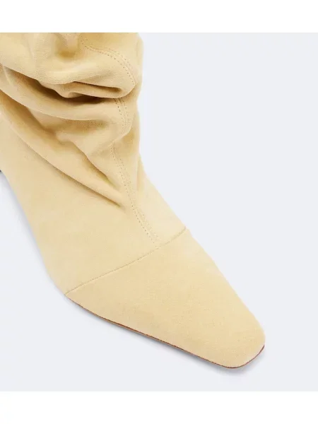 Botine Staud din piele de căprioară galben