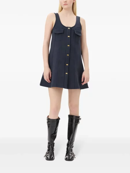 Rochie mini Ganni de costum albastru