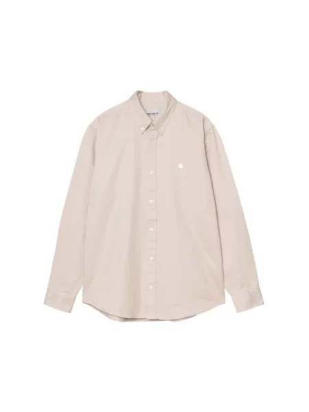 Carhartt WIP koszula L/S Madison Shirt regular z kołnierzykiem button-down beżowy