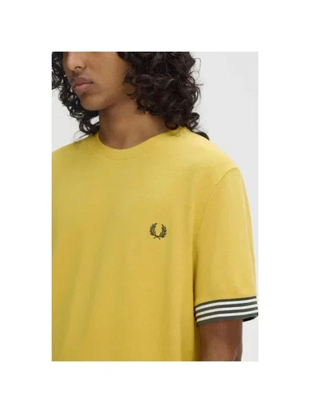 Pruhované tričko Fred Perry žltá