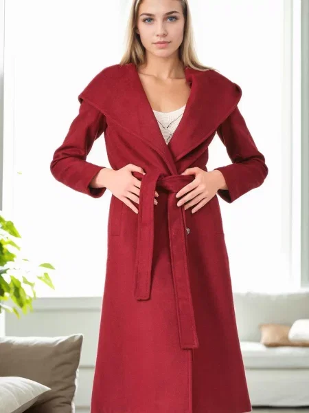 Płaszcz Dewberry bordowy