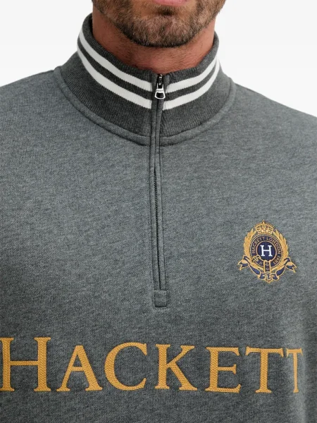 Hanorac Hackett de jumătate de fermoar gri