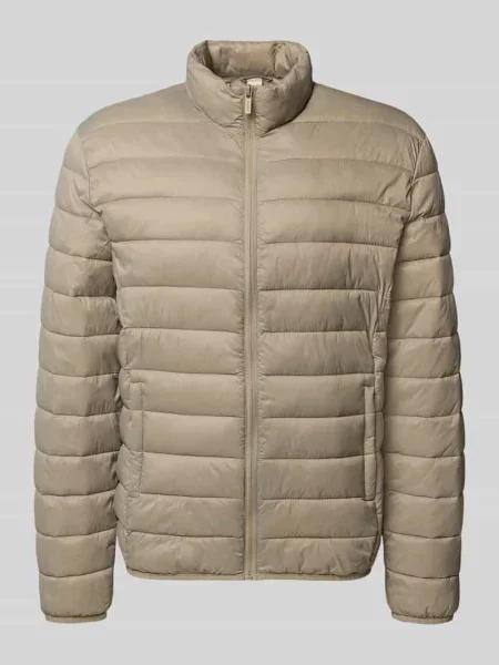 Kurtka pikowana o kroju regular fit z zapinanymi na błyskawiczny model ‘GAVIN’ Only & Sons beżowa