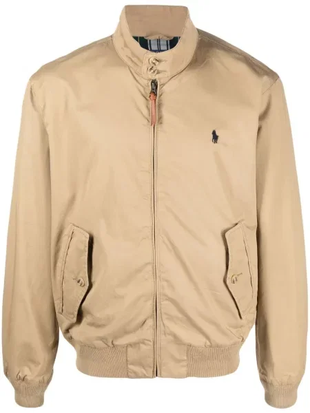 Majica Polo Ralph Lauren od brušene kože karirana s printom ružičasta