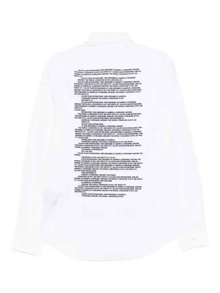 Cămașă Calvin Klein cu broderie alb
