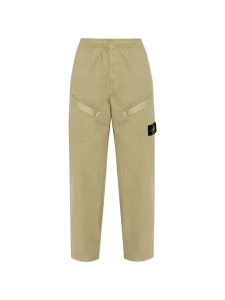 Pantaloni Stone Island cu strasuri verde